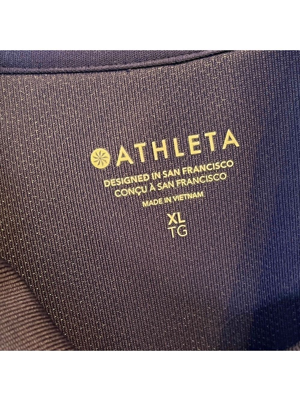 New Athleta Everyday Polo Sweat-Wicking Activewear UPF 50+ Navy size XL - Picture 6 of 7